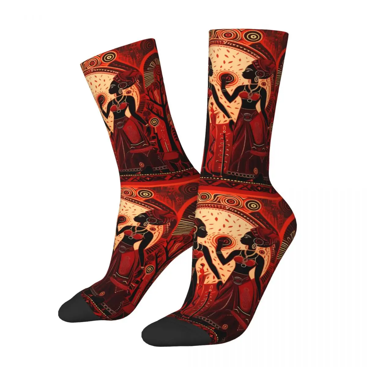 African Women Sock Printed Man Polyester