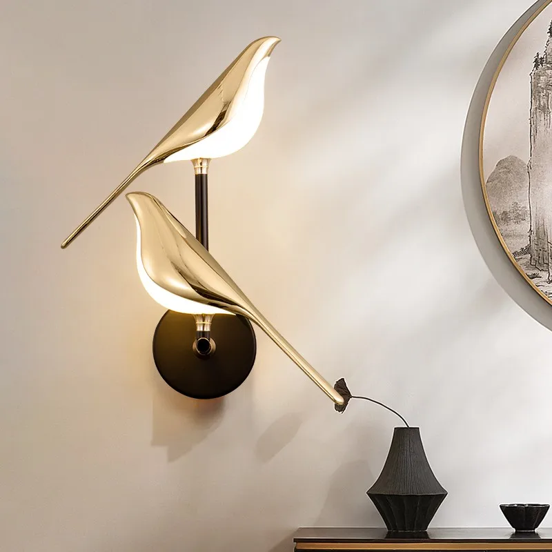

Led Wall Lamp Creative Bird Wall Light with Switch For Home Bedroom Living Room Sofa background Wall Sconce Lighting Fixture