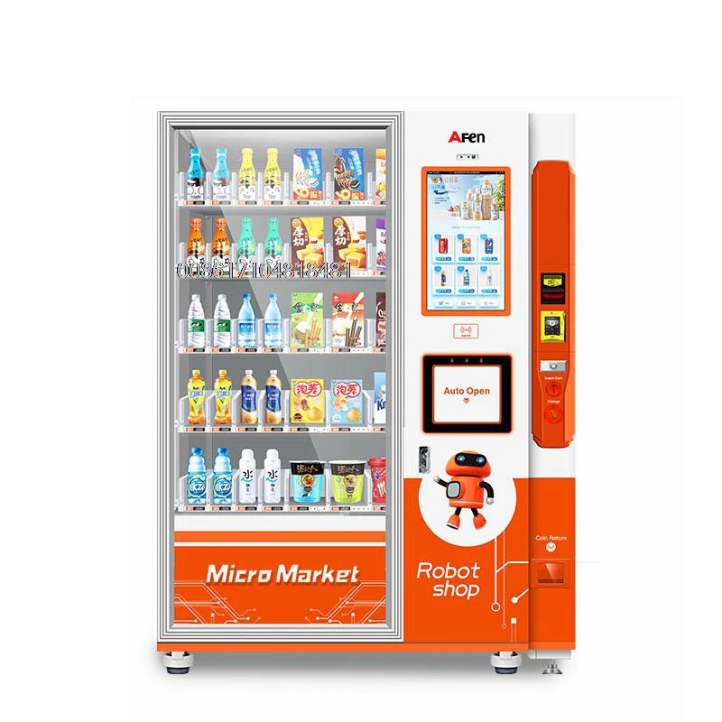 Touch Screen Cashless System Card Reader Smart Market Combo Vending Machine