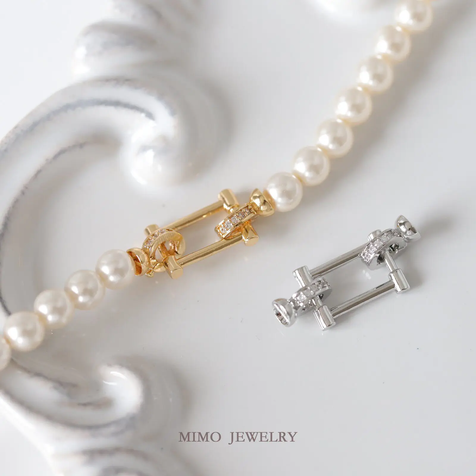 Gold Plated Copper Rectangular Ring Double Buckle Fastener Clasp DIY Jewelry Making Accessories Buckle For Necklace Bracelet