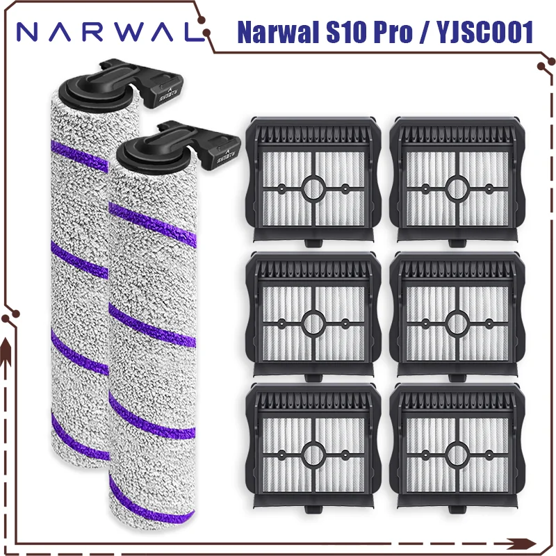 مناسب لـ ( Narwal S20 Pro / Rowenta X-Clean 10) ملحقات جزء المكنسة الكهربائية فرشاة دوارة ملحقات فلتر Hepa المواد الاستهلاكية #1