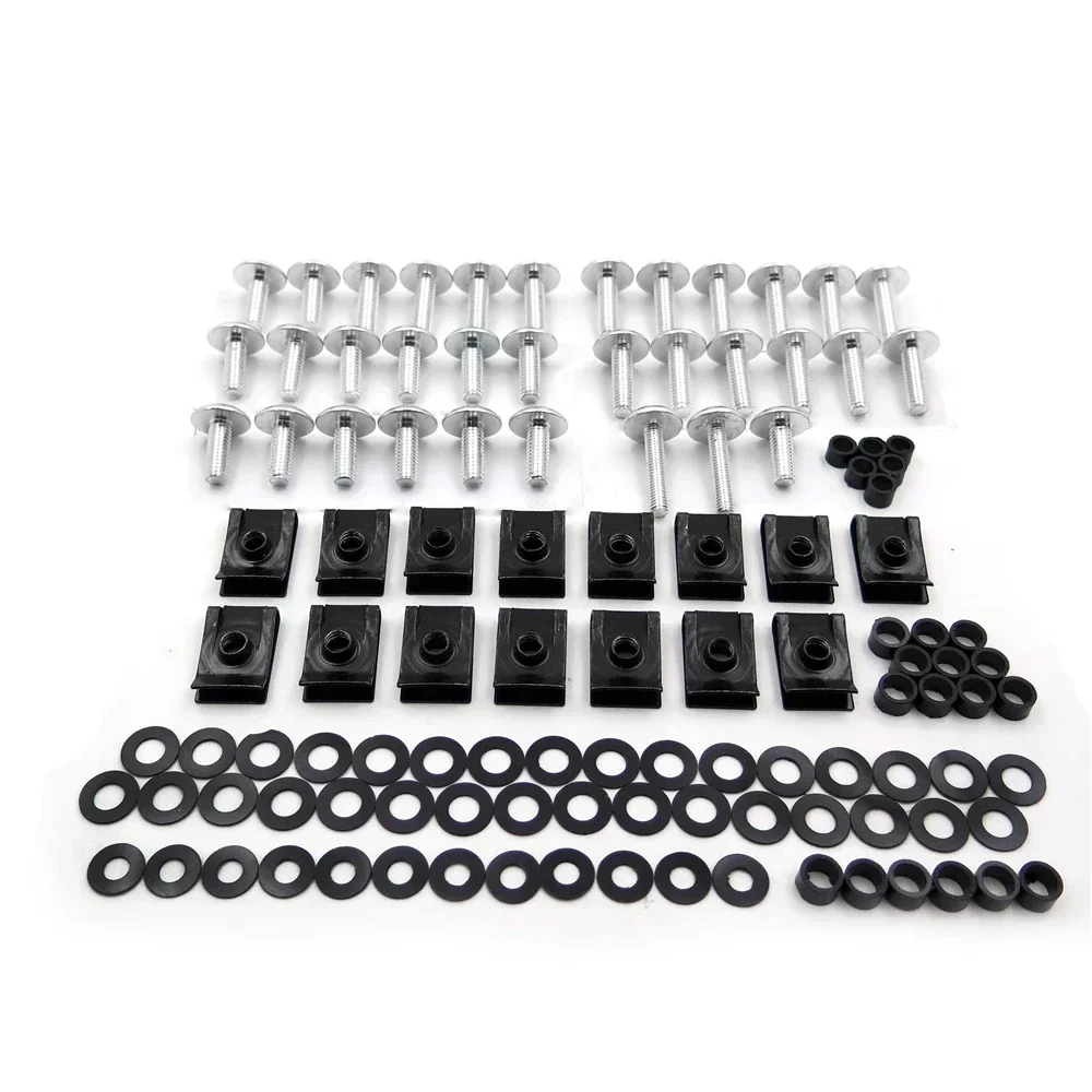 

Motorcycle Fairing Bolt Bolts Kit Fastener Clips Screw for Yamaha YZF R1 2002-2003 Silver