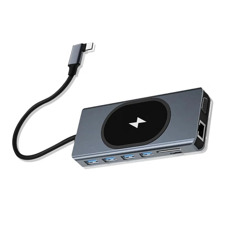 USB C Hub 2 HDMICOMMATIBLE, Ethernet, USB -Anschluss, Kartenleser und PD100W Lade K1KF