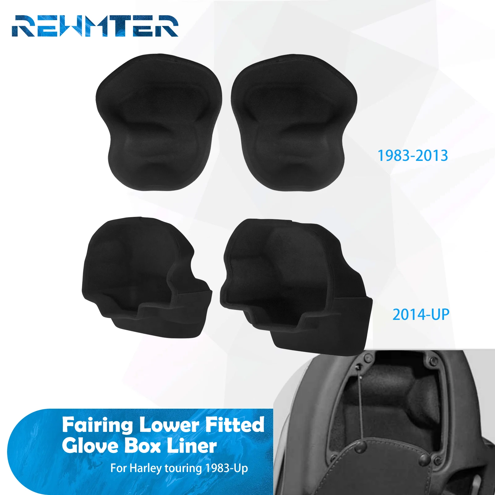 Fairing Lower Liners Motorcycle For Harley Touring Street Electra Glide FLHTK FLHX Road King Ultra 1983-Up Glove Box Liner Kit