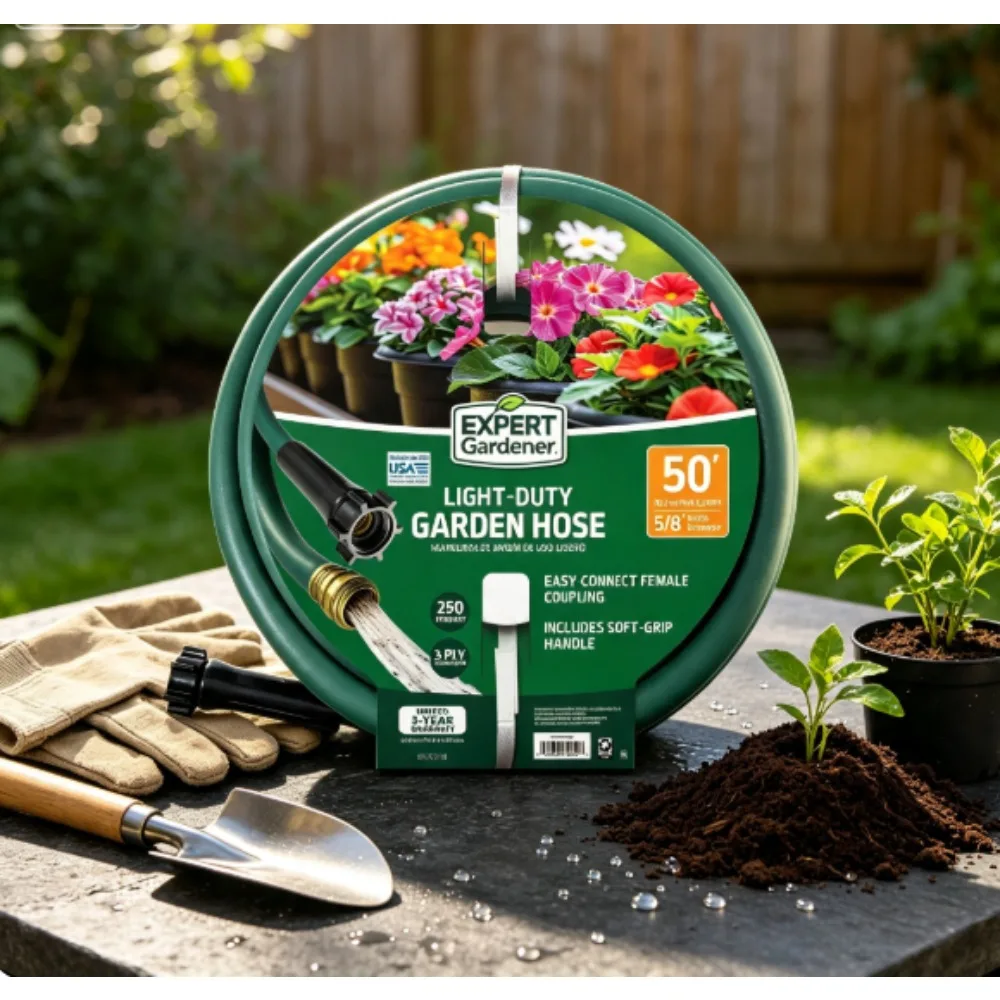 Professional gardener's 5/8 inch x 50 ft lightweight garden hose