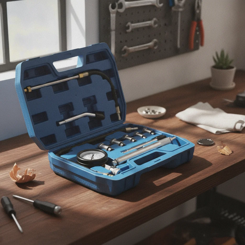 

Cylinder Pressure Testing Kit Metal Fittings Cylinder Compression Tester Kit Automotive Tool Universal Fit for Mechanics