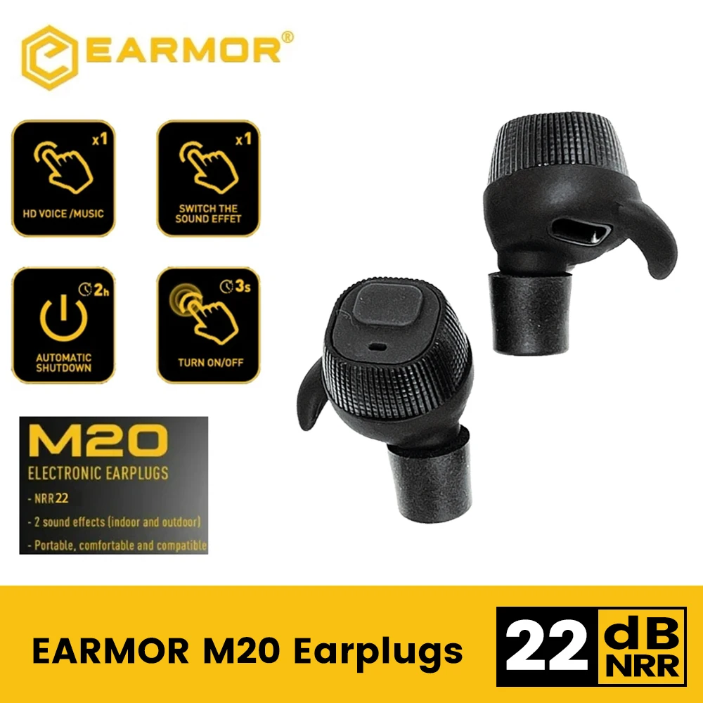 

Earmor M20 MOD3 military tactical headset electronic noise-cancelling earbuds for shooting hearing protectors