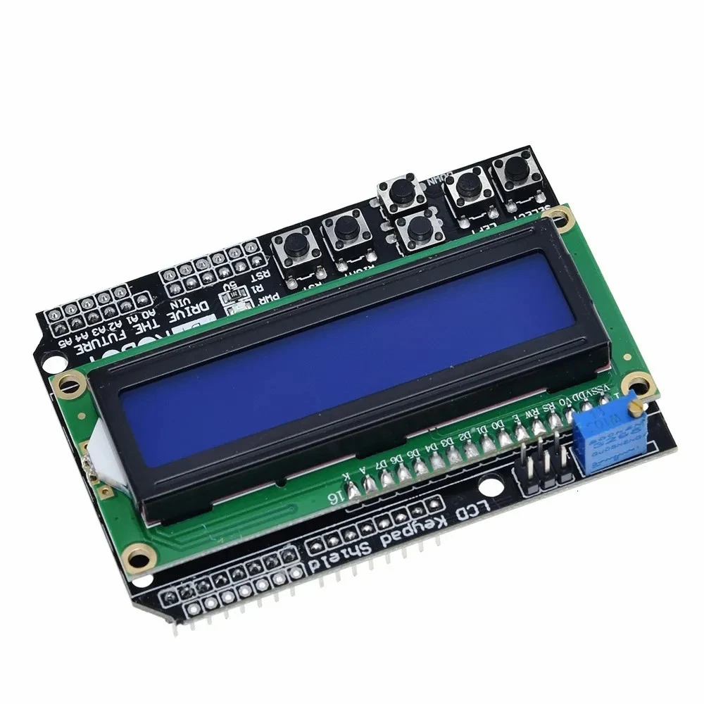 

10PCS LCD Keypad Shield LCD1602 LCD 1602 Module Display For ATMEGA328 ATMEGA2560 raspberry pi UNO blue screenNEW