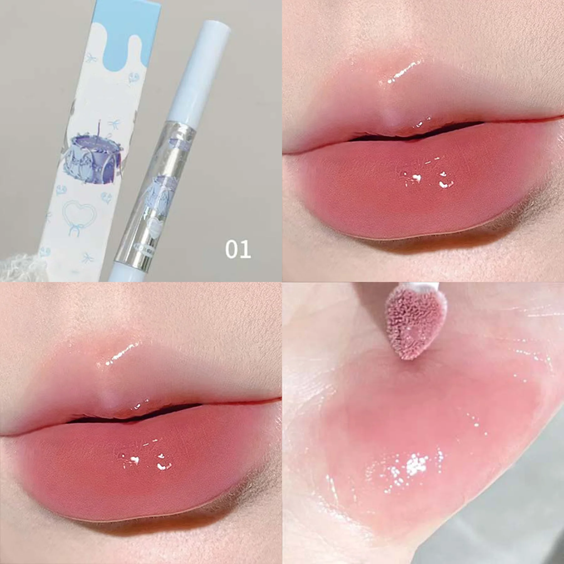 Sweet Light Mirror Lip glaze Long-lasting non-stick cup Low saturation hydrating toot Lips Lip gloss