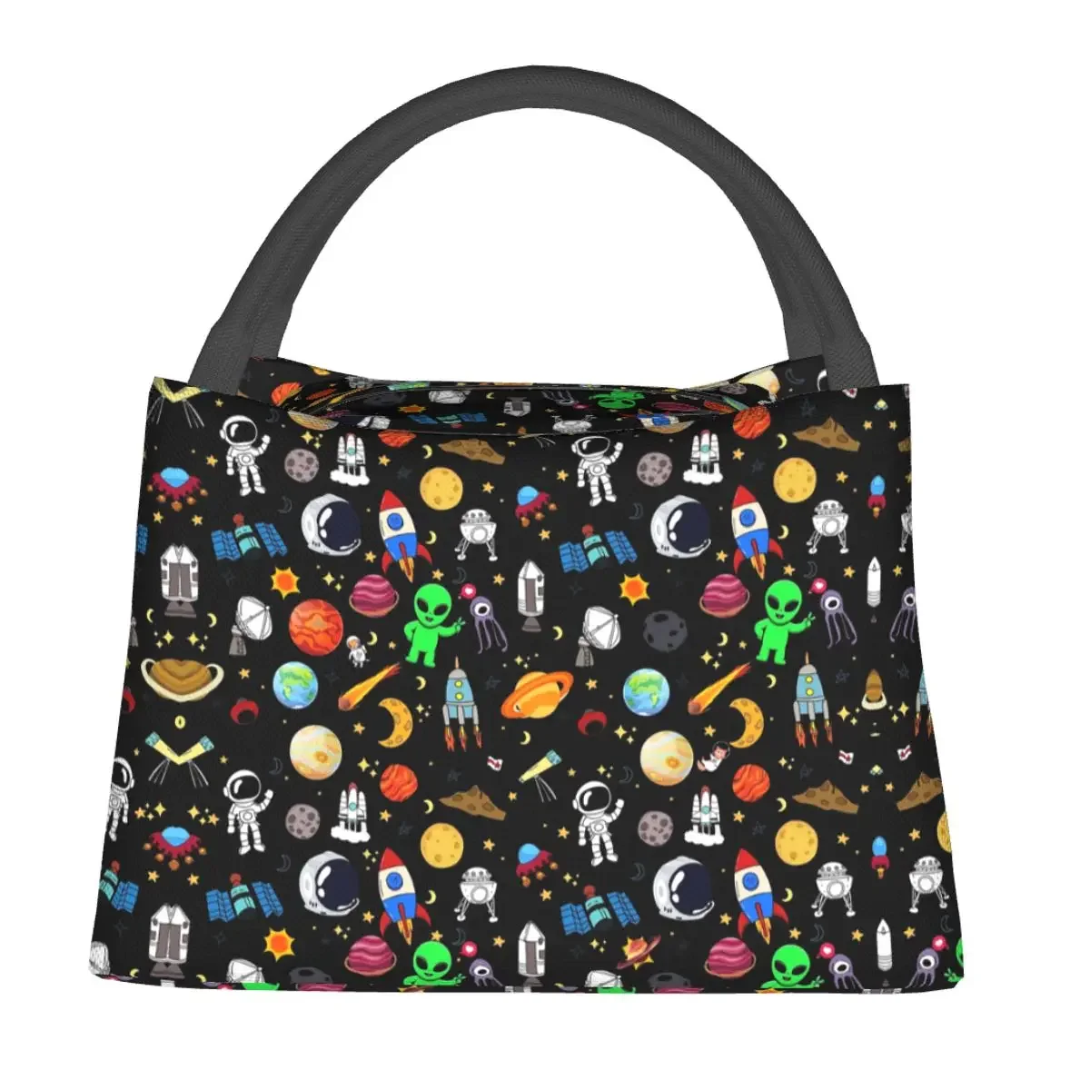 Celestial Space Lunch Bag per bambino sistema solare Lunch Box Fashion Picnic borsa termica portatile impermeabile Tote Handbags