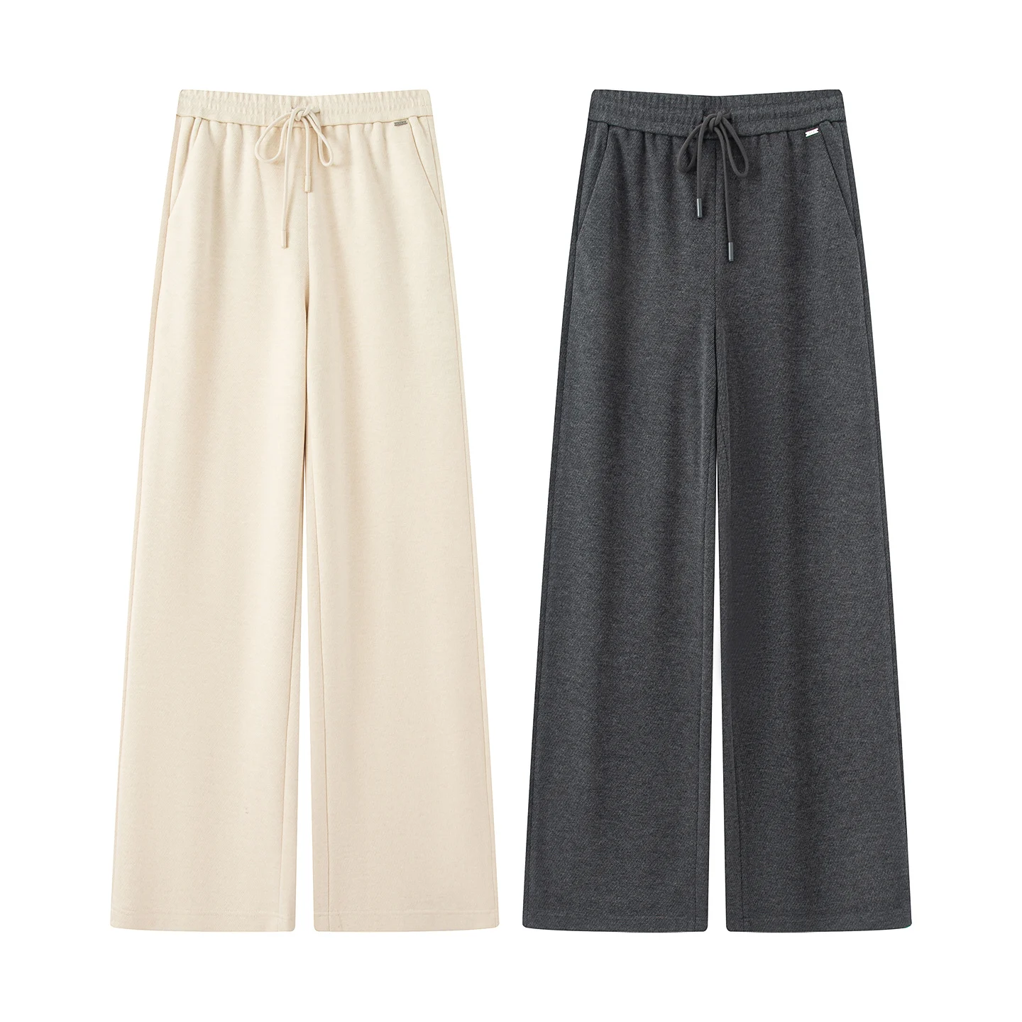 

Slimming High Waist Straight Leg Woolen Trousers for Women Casual Pants Wide Leg Thiened Versatile Commute Narrow Version