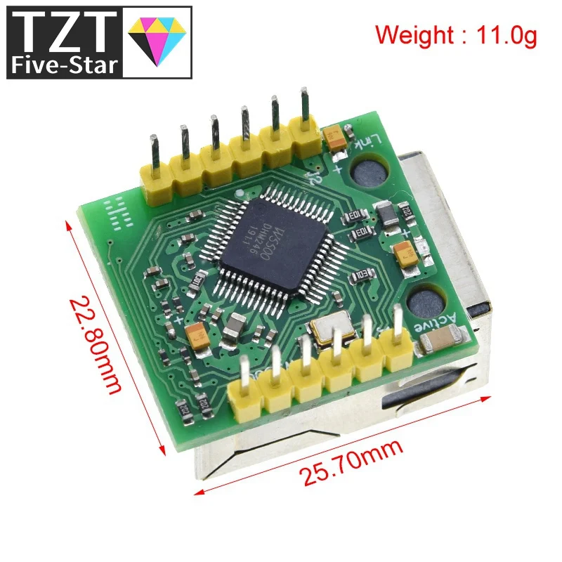 TZT  Smart Electronics USR-ES1 W5500 Chip New SPI to LAN/ Ethernet Converter TCP/IP Mod