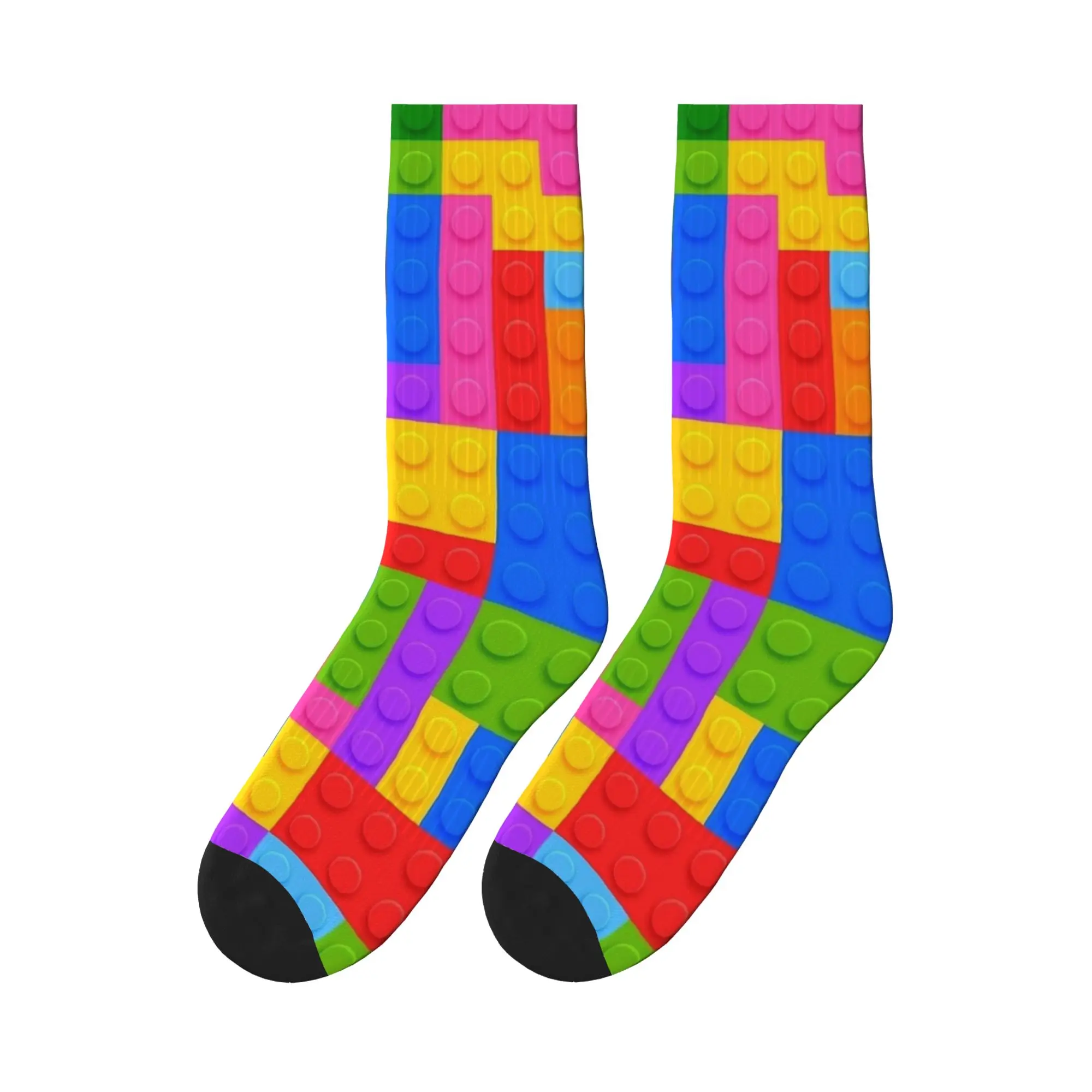 Blocks Brick Game Stockings  Design Gothic Socks Winter Anti Skid Socks Women Men Skateboard High Quality Socks