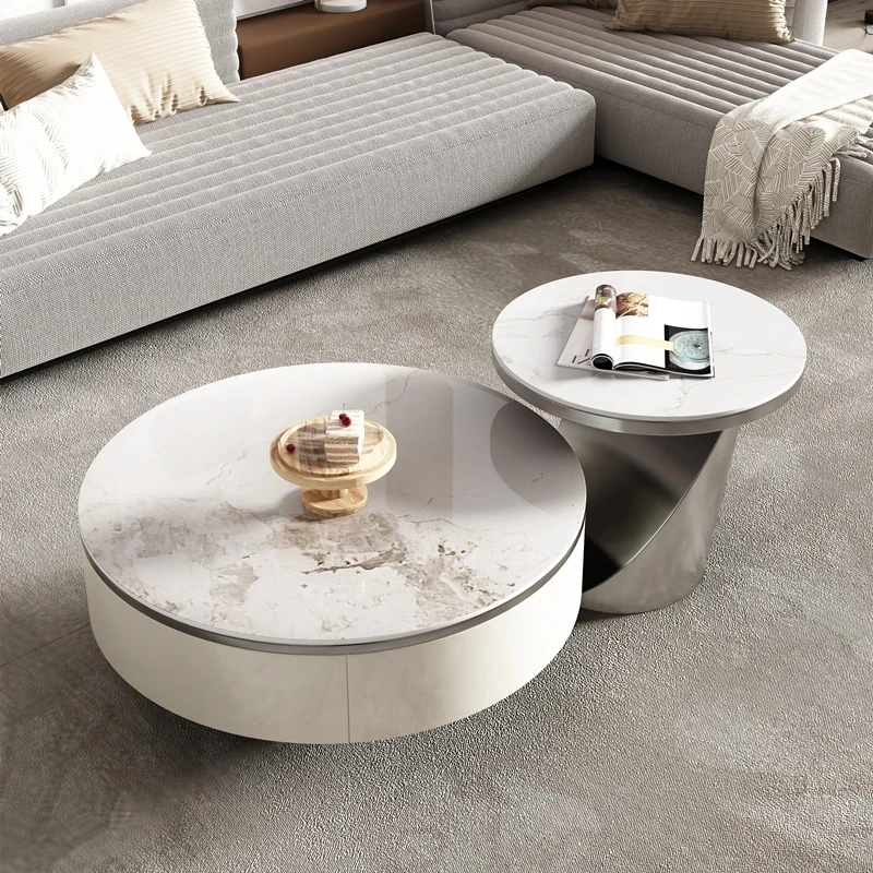 Modern Luxury Coffee Tables Round Marble Design Nordic Minimalist Coffee Tables Living Room Stoliki Kawowe Home Furniture