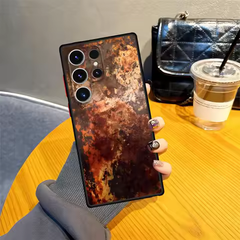 Retro Rust Design Soft Cover Phone Case for Samsung Galaxy S21 FE S25 S23 Ultra S8 S9 Note 20 10 S22 Plus S24 S20