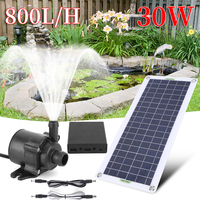 50W 18V Solar Fountain Pump Mini Solar Panel with Low Noise Solar Powered Pump Energy Saving Kits for Bird Bath Aquarium Garden