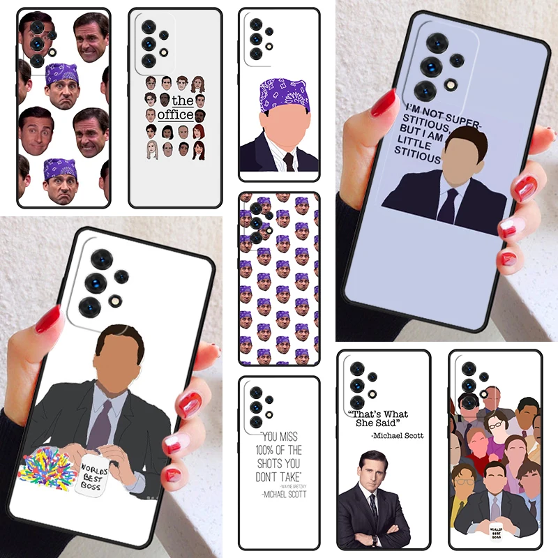 

Michael Scott The Office Funny Humor Case Cover For Samsung Galaxy A52 A72 A73 A20e A21S A50 A70 A12 A42 A31 A40 A51 A71 A32 A80
