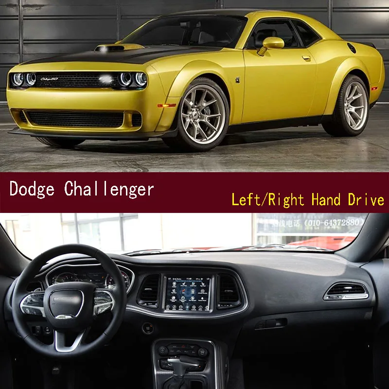 

For Dodge Challenger Car-Styling Dashmat Dashboard Cover Instrument Panel Protective Pad Dash Mat Ornaments