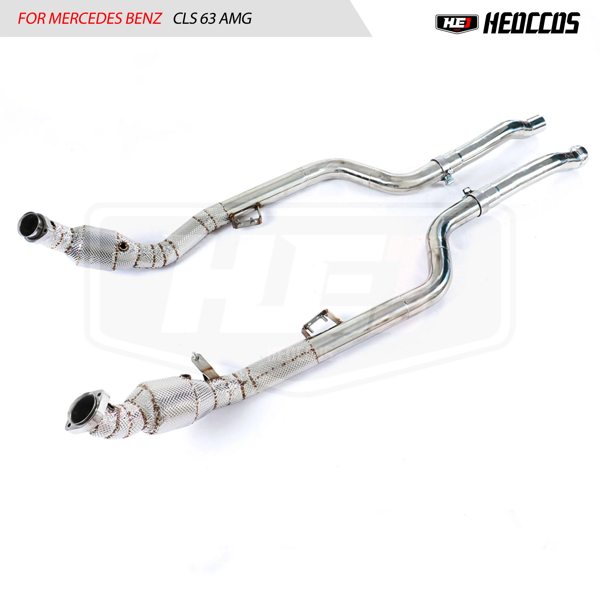 

HEO Exhaust Downpipe for MERCEDES benz CLS63 AMG Stainless Steel Catless Downpipe