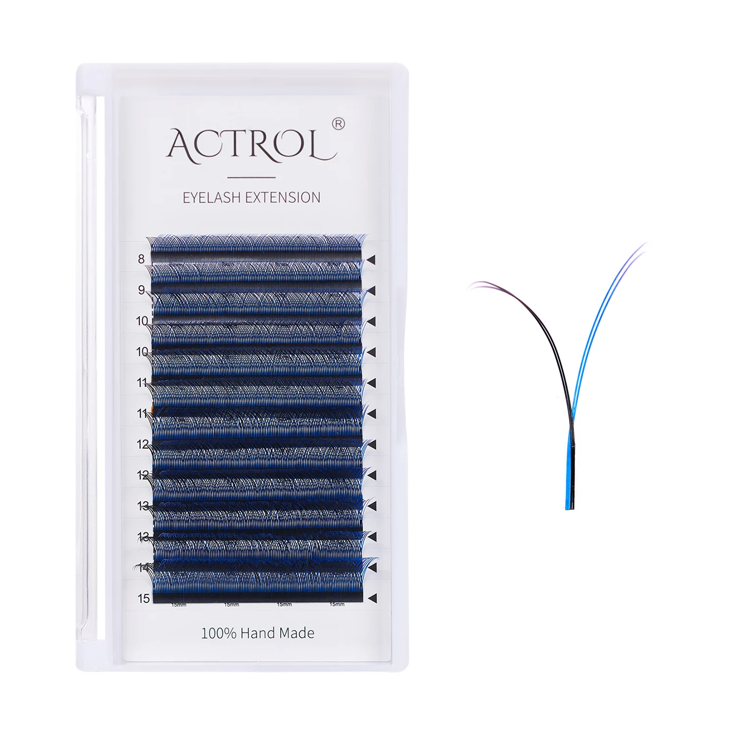 ACTROL  YY Shape Ombre Color Eyelashes Extension Two Tip Lashes C/D Curl Natural Eyelashes Colored Lashes Y Blue Purple Eyelash