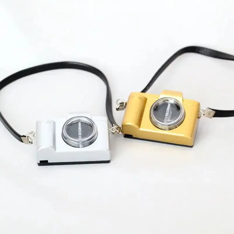 Gift Multicolor Dolls Camera Shutter and Flash with Belt Dollhouse Camera Doll Accessories Plastic Mini Digital Camera 17cm Doll image 2