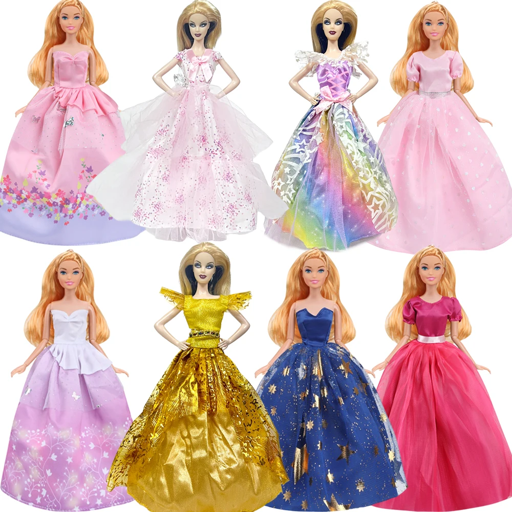 Mix Style 1 Pcs Fashion Wedding Dress Hot Sale  Princess Gown Dress Clothes Skirt For Barbie Doll Accessories Toys  JJ