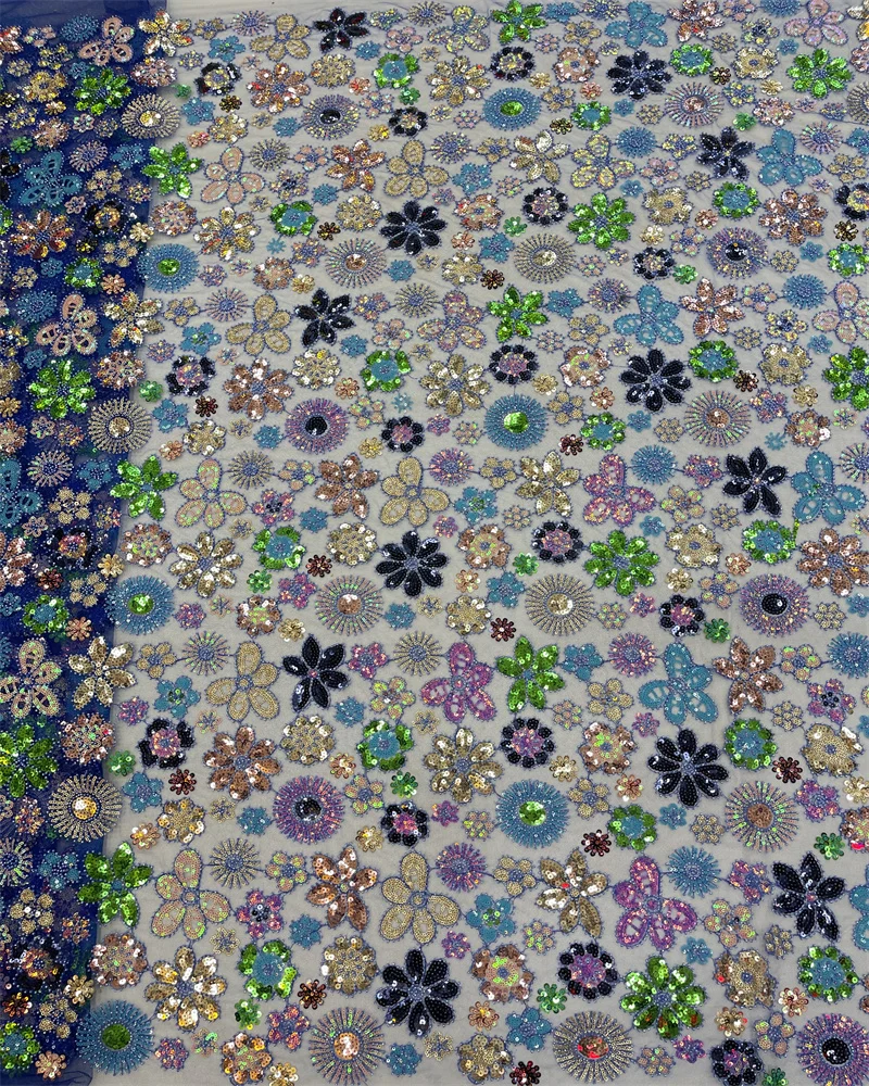 

Luxury African Groom Embroidered Beaded Lace Fabric 2026 Nigerian Sequined Lace Fabric Suitable For Party Wedding Dresses