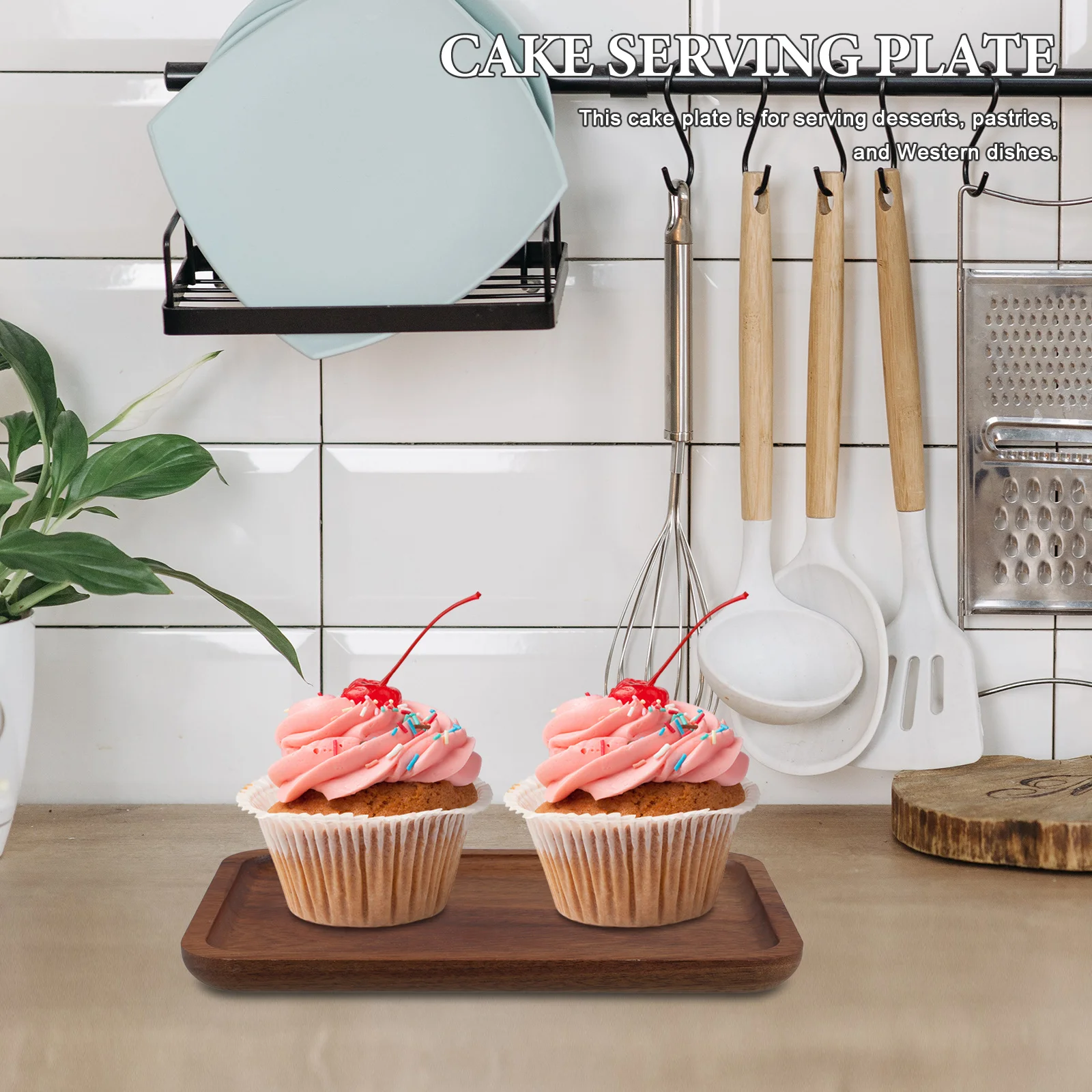 

Bamboo Cake Plate 17.5X12X1.4Cm Wood Snack Board For Desserts Pastries Serving Tray Decorative Wooden Platter Charcuterie