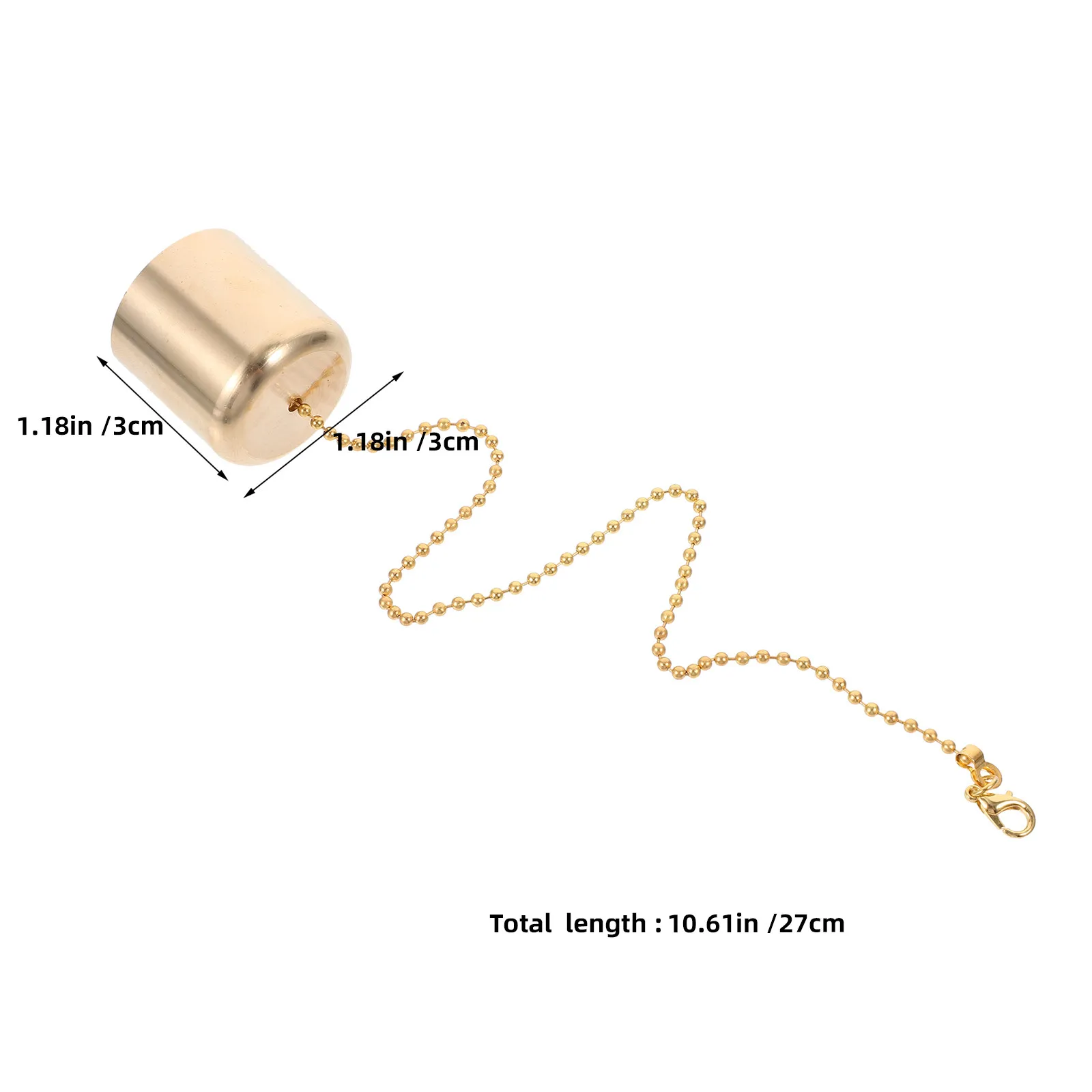 6Pcs Brass Snuffer Chain Heavy Duty Retro Bottle Shaped Extinguisher Metal Cover Cap for Pillar Tealight Candles