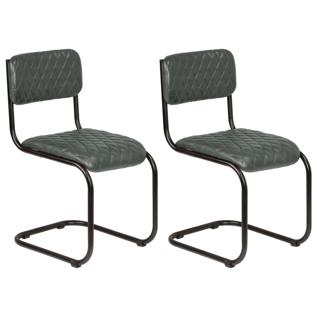 VidaXL dining chairs 2 units genuine leather Gray