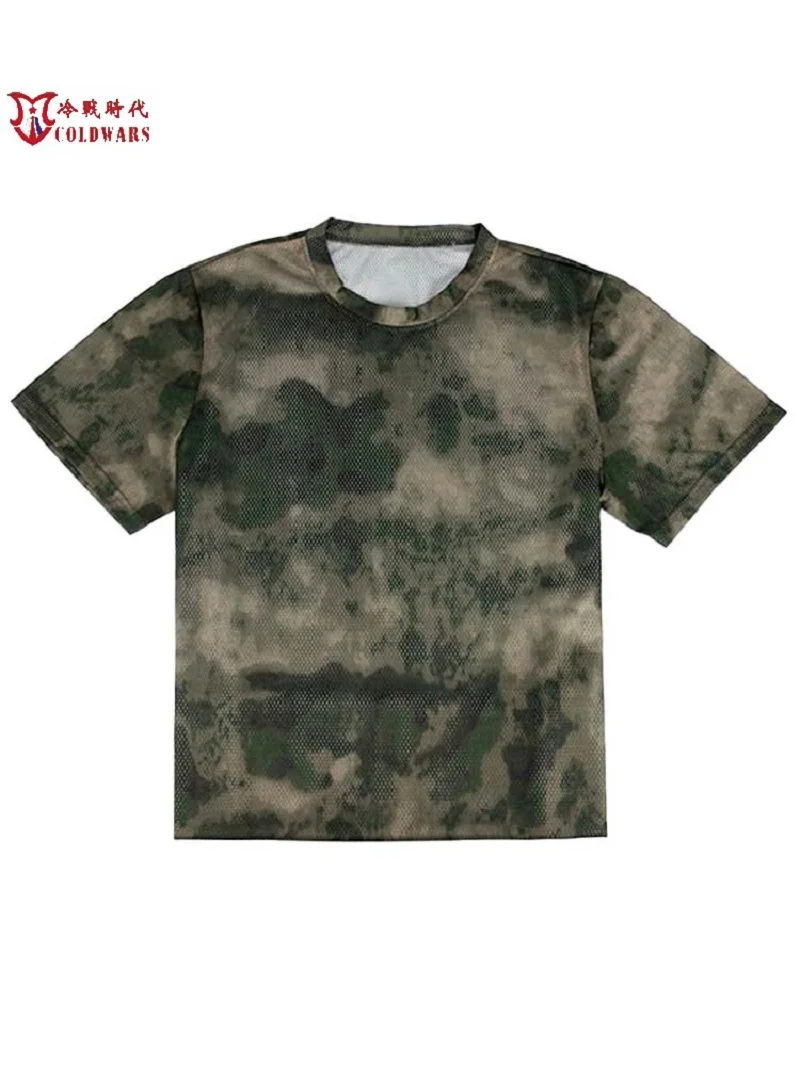 Russian special new camouflage outdoor T-shirt ice silk mesh quick drying breathable back