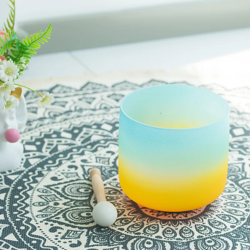 Blue and white citrine bowl yoga bowl