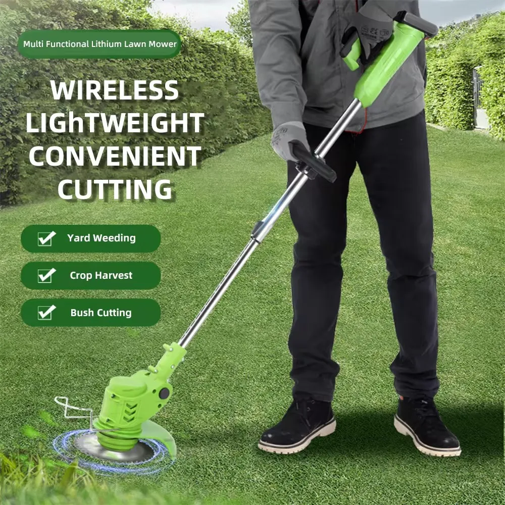 

Small Weed Whacker Lithium Battery Rechargeable Weed Whacker Multifunction Hoeing Mower Portable Garden Mower Home Weeder
