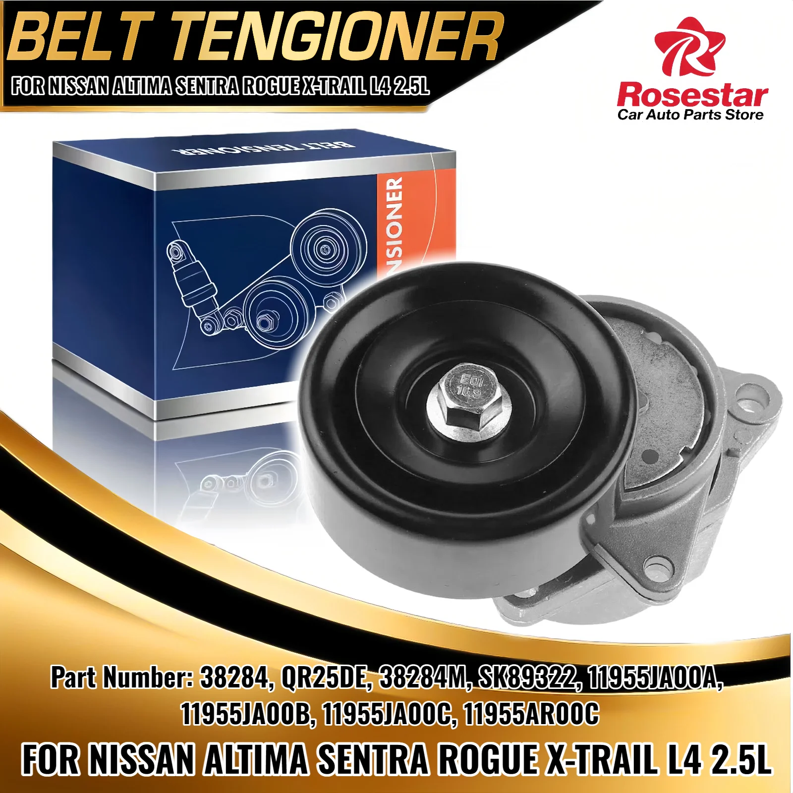 

Натяжитель ремня в сборе для Nissan Altima 02-13 Sentra Rogue X-Trail 2.5L QR25DE QR25DE 38284M SK89322 11955JA00A 11955JA00B