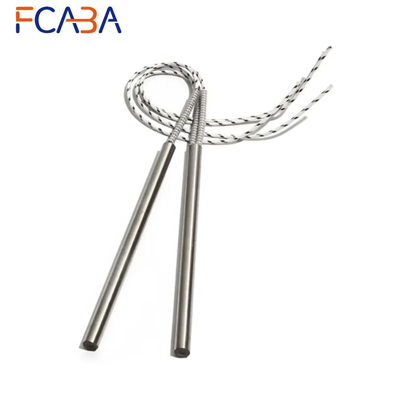 FCABA 2PCS 10mm 265~300mm 316SUS 110V/220V/380V Heating Pipe Cartridge Heater 1050W/1100W/1200W/1250W Tubular Pipe Element