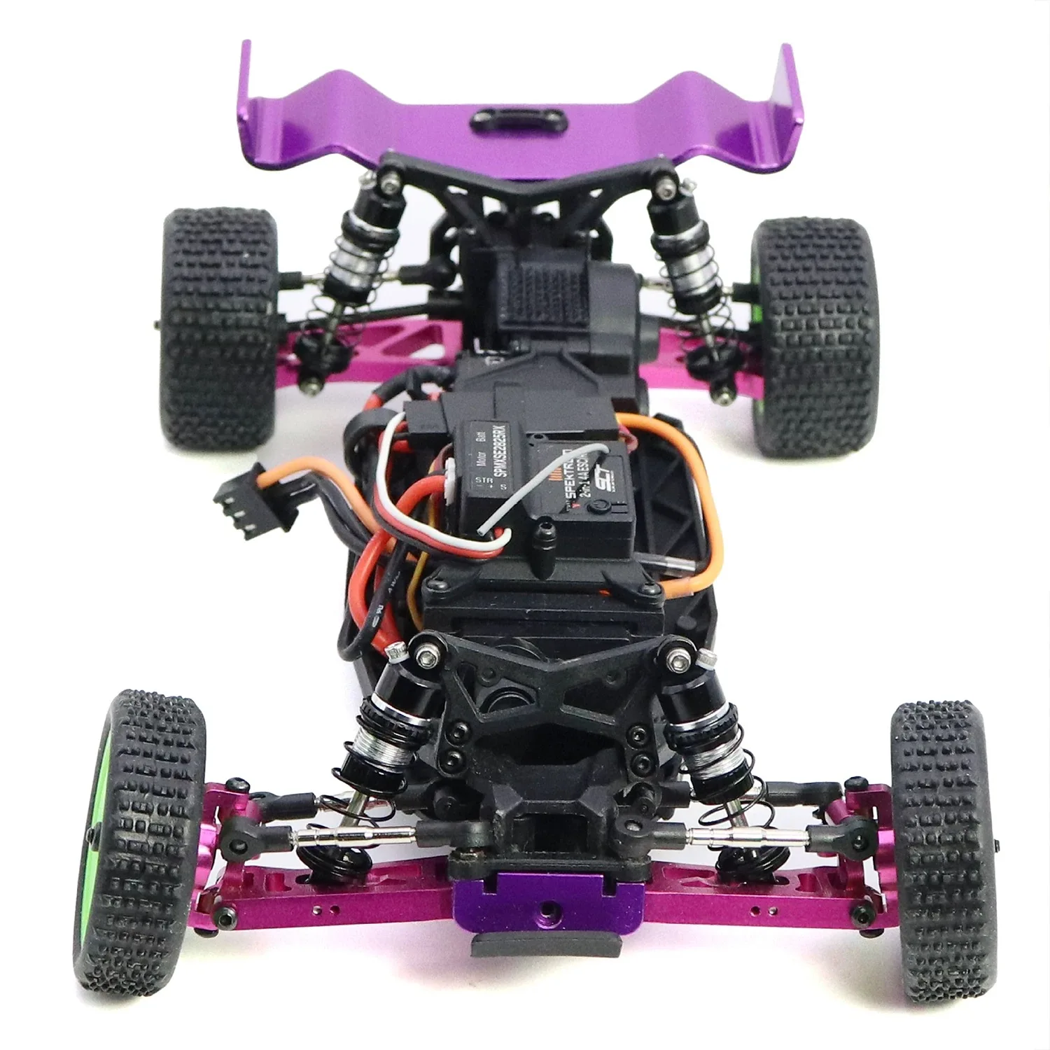 LOSI 1/24 Micro-B 2WD 버기 WLtoys 244016 RC 자동차 업그레이드 부품용 금속 전면 및 후면 충격 흡수 장치