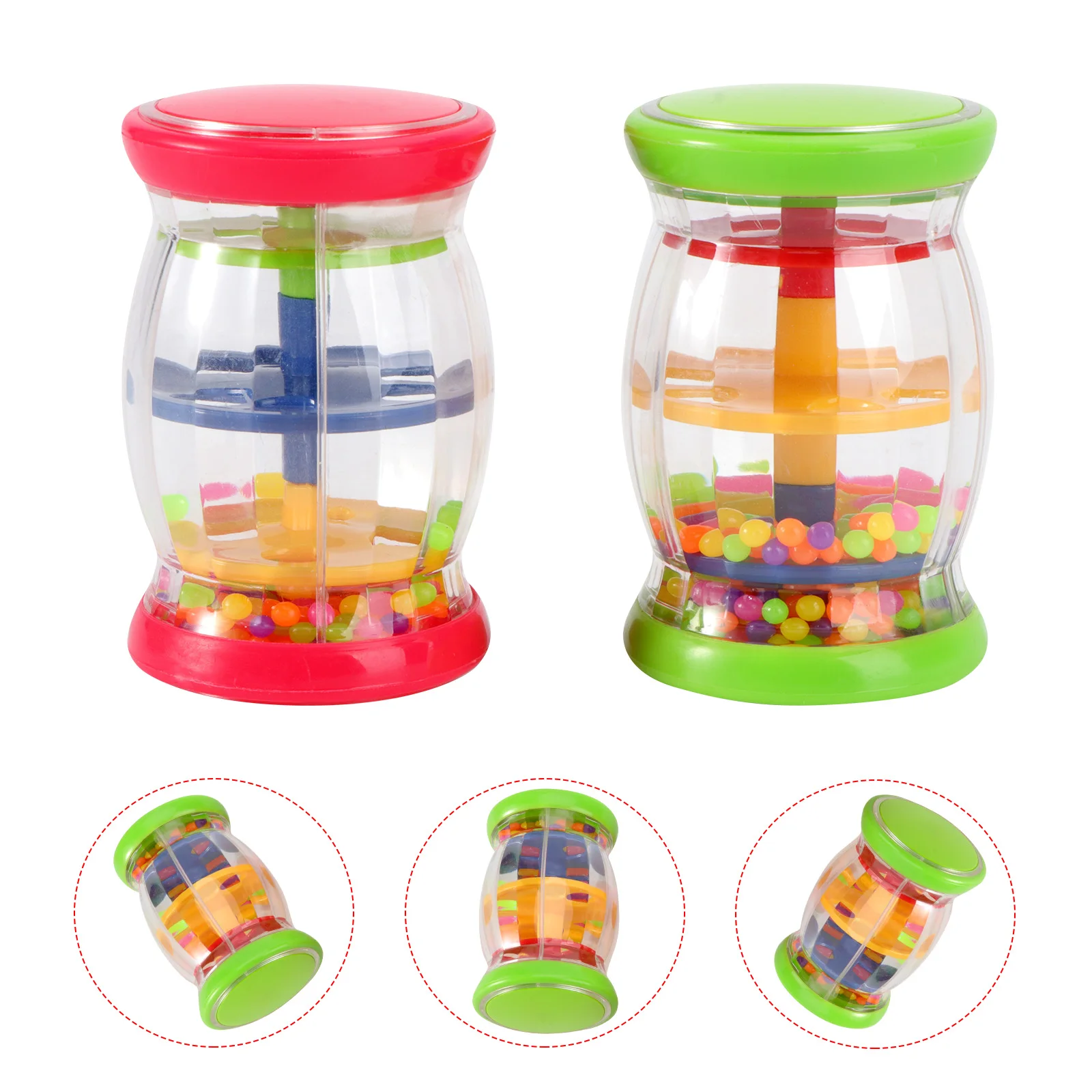2pcs Rattles Musical Toys Plastic Baby Instruments Shaking Sounder Gifts Toddler Educational Playthings