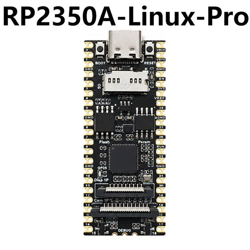 【STABLE QUALITY】RP2350A For Raspberry Pi Pico 2 Linux Pro Board 16MB Flash 8MB PSRAM SD Card Slot Camera Display Port MCU