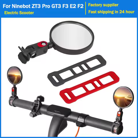 Rear View Mirrors for Ninebot MAX G3 G2 G30 ZT3 Pro GT3 F3 E2 F2Pro F2Plus C2Pro E8 F40 P100 Electric Scooter Rearview Mirror