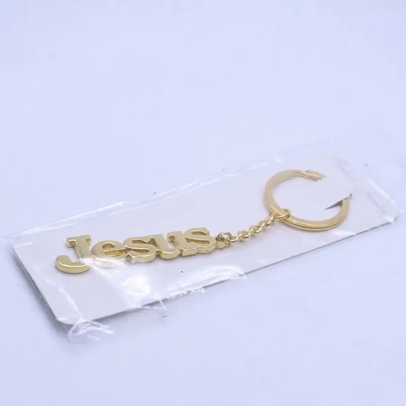 Prayer Christian Religion for Key Ring Holder Jesus Letters Metal Keychain Pendant Bag Jewelry Purse Accessories for F1FB