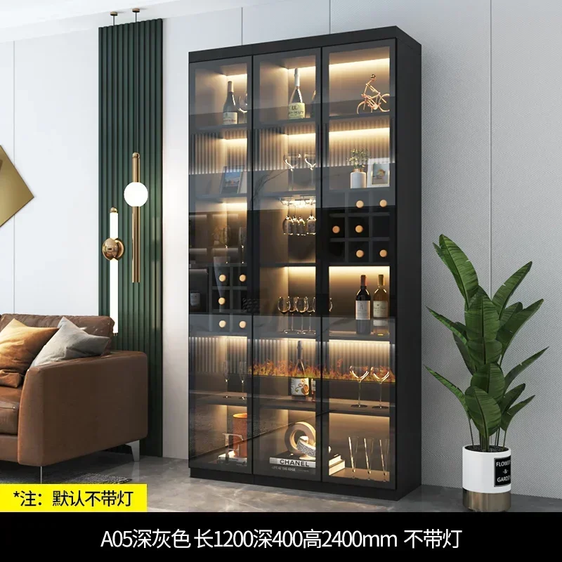 Wine Cabinet Glass Display Modern Light Luxury Home Small Living Room Dining Side Storage Cabinet Meuble Vin Bar Furniture Club