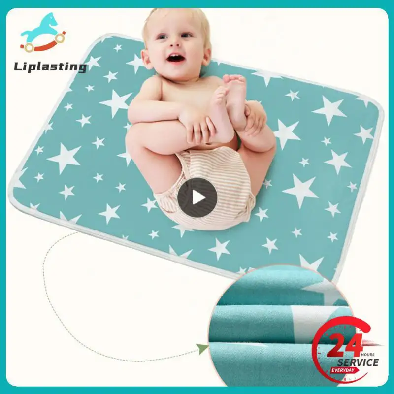 

50*70cm Baby Diaper Changing Mat Portable Foldable Washable Waterproof Mattress Travel Pad Floor Mats Cushion Reusable Pad Cover