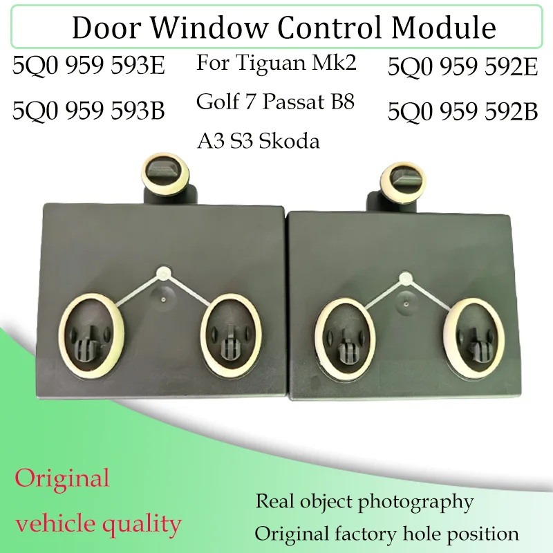 Door Window Control Module 5Q0959593E 5Q0959592E Compatible with VW Tiguan Mk2, Golf Mk7, Passat B8, Audi A3, S3 & Skoda Models