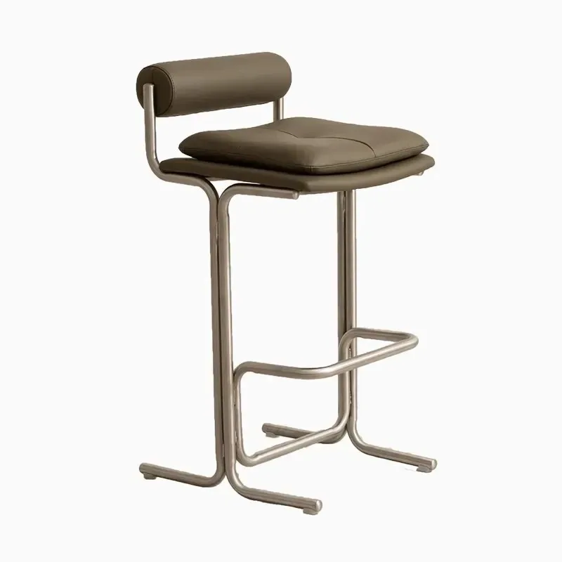 

Modern Stylish Stainless Steel High Chair Bar Stool Home Bar Hotel Bathroom Coffee Shop Counter Kitchen Island