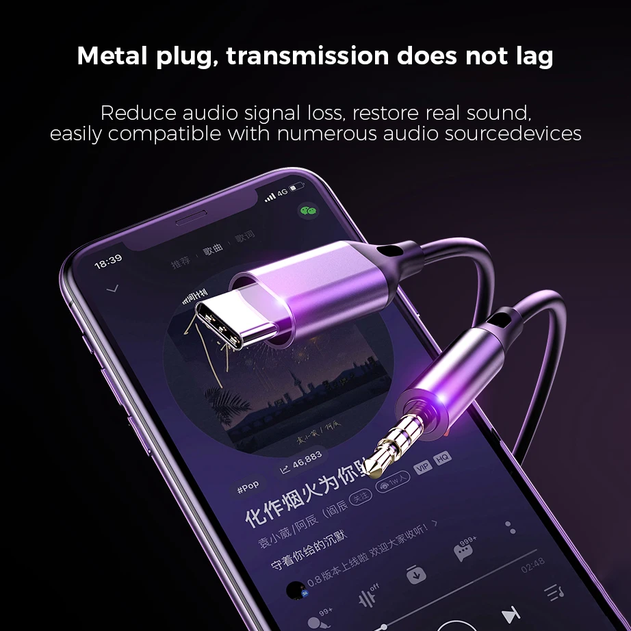 삼성 타입 C 유선 이어폰 HiFi 베이스 서라운드 사운드 3.5mm 인이어 헤드폰 아이폰... - 3