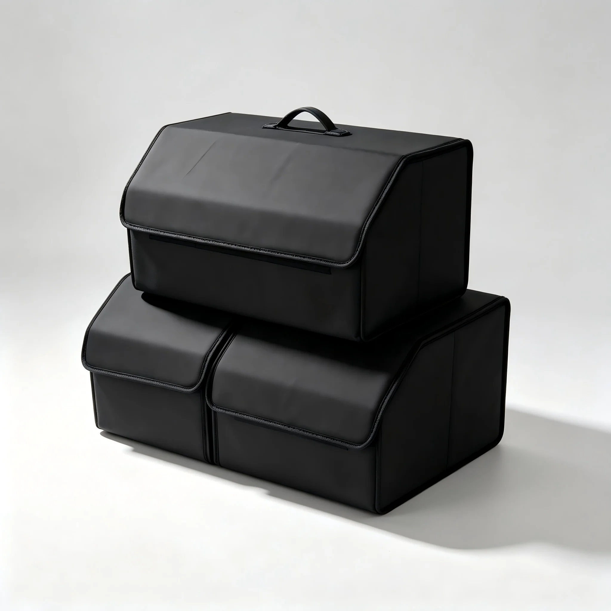 Lagerung Box PU Leder Mehrzweck Faltbare Auto Stamm Lagerung Organizer Auto Stamm Organizer Verstauen Aufräumen Auto Zubehör – Detail 3