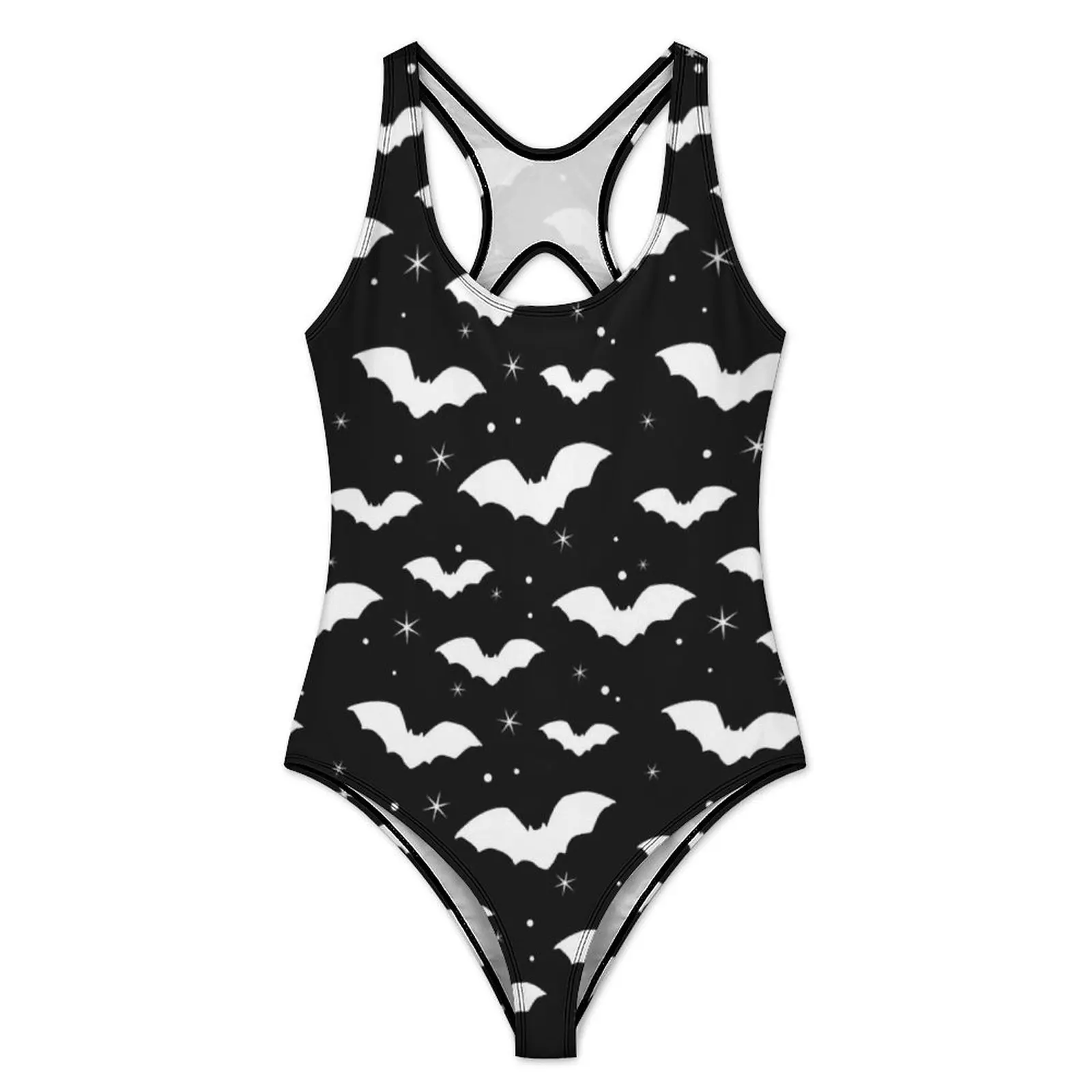 الخفافيش الصور الظلية ملابس السباحة مثير ليلة السماء الإناث ملابس السباحة قطعة واحدة الخيال ارتداءها عطلة الهذيان رفع قطع ملابس الشاطئ #2