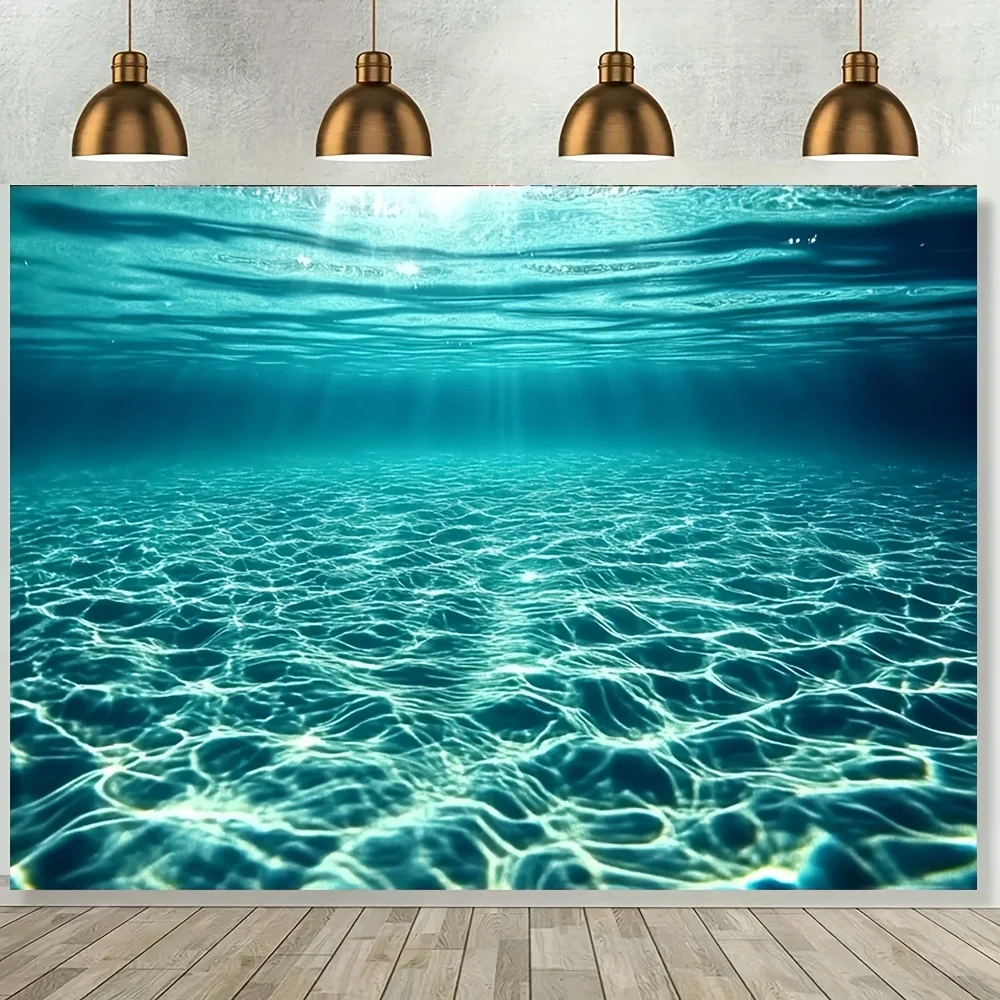 1 Stück, Aquarium-Hintergrund aus 100 % Polyesterfaser, hellgrünes Wasserwellen-Design, Mehrzweck-Requisite für Fotostudios