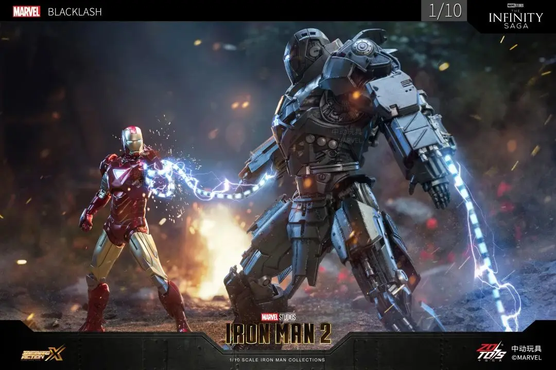 Original ZDTDS Iron Man Tony Stark Whiplash Blacklash Iron Monger MK3 Action Figure Sammlung Film Modell Puppe Spielzeug WEIHNACHTEN Geschenke – Detail 10