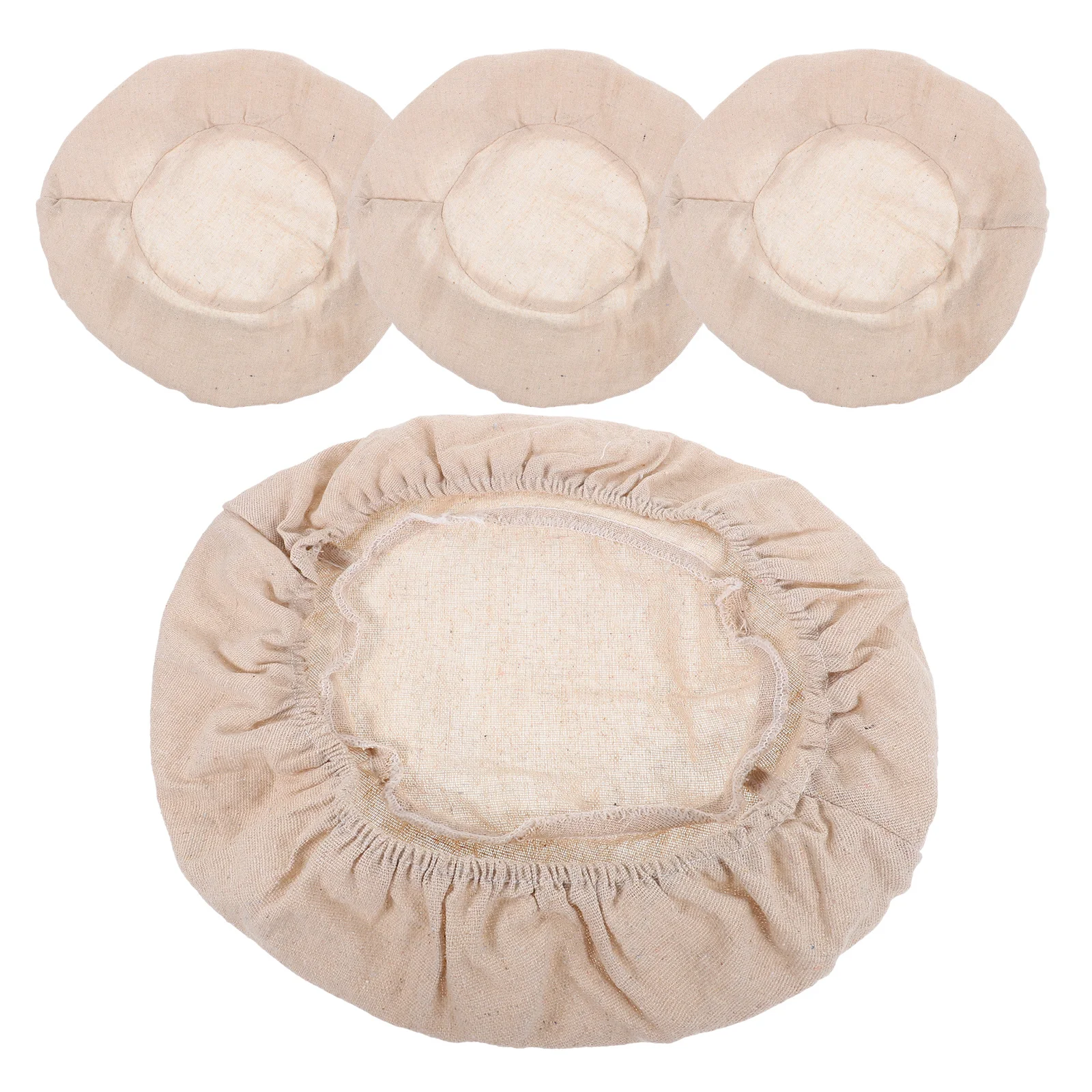4 قطعة القطن الكتان الخبز التدقيق سلة بطانات 30 سنتيمتر الخبز العجين يغطي التخمير القماش سلة خبز القماش بطانة